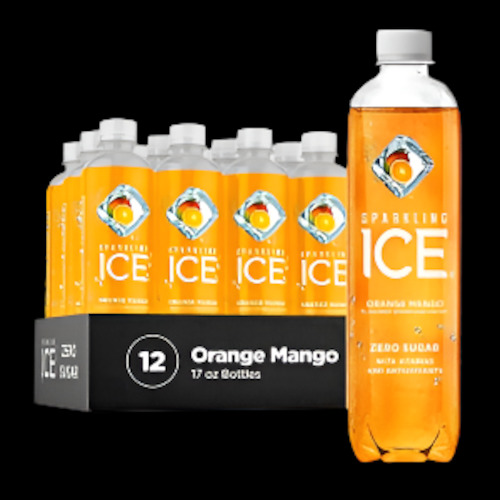 Sparkling ICE -  Orange Mango Flavoured Sparkling Water 17oz (500ml) 12ct