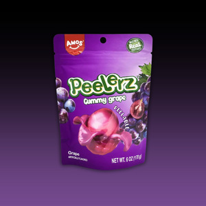 New Arrivals: Amos PEELERZ Gummy GRAPE 6oz Bag