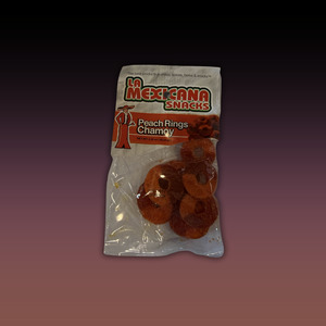 La Mexicana 3oz Peach Rings with Chamoy 3oz Bag