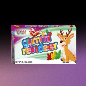 Santa's Village Xmas GUMMY REINDEER Theater Box