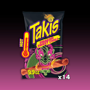 DATED - Nov 2025 Takis DRAGON Spicy Sweet Chili 9.9oz x 14ct