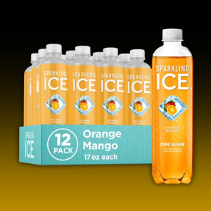 Bottle Drinks: DATED - Dec 2025 Sparkling ICE - Orange Mango Flavoured Sparkling Water 17oz (500ml) 12ct