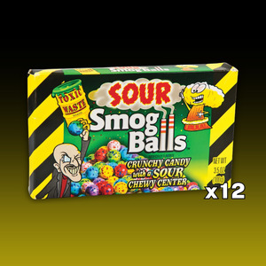 Theatre Box: Toxic Waste Sour Smog Ball THEATER BOX 12ct