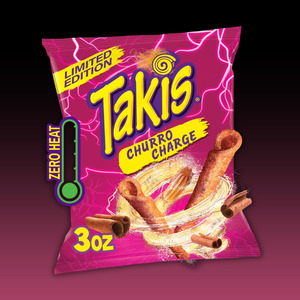 Snacks Crackers: Takis CHURRO CHARGE Non-Spicy Rolled Tortilla Chips 3oz