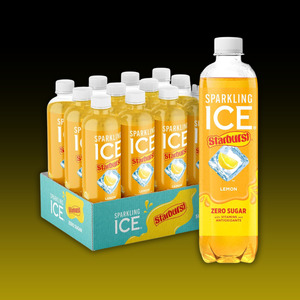Bottle Drinks: DATED - Oct 2025 Sparkling Ice STARBURST Lemon Flavoured Sparkling Water 12ct