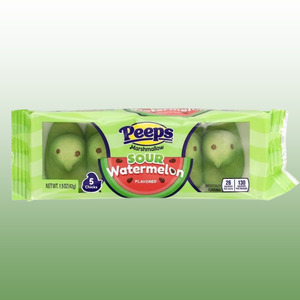 Sour: PEEPS® 5 ct SOUR WATERMELON Flavored Marshmallow Chicks