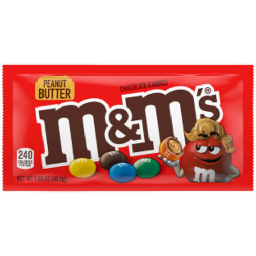 Confectionery: DATED - June 2025 M&M Peanut butter candy Packets 24ct