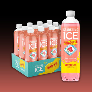 Confectionery: DATED - May 2026 Sparkling Ice STARBURST WATERMELON Flavored Sparkling Water 17oz (500ml) 12ct