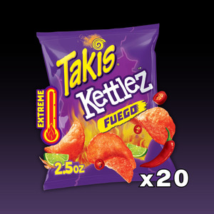 Snacks Crackers: DATED - Apr/ June 2026 Takis Kettlez Chips Fuego 2.5oz (71g) 20ct