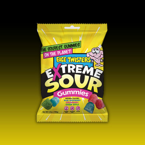 Face Twister EXTREME Sour Gummies Peg Bag 99g
