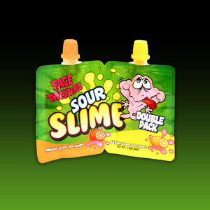 Face Twisters Novelty SOUR SLIME 2 pack ORANGE & LEMON