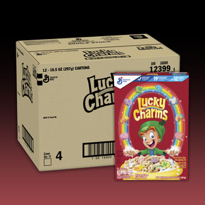 Cereal: DATED - Aug 2026 Lucky Charms Cereal 10.5oz 297g 12ct