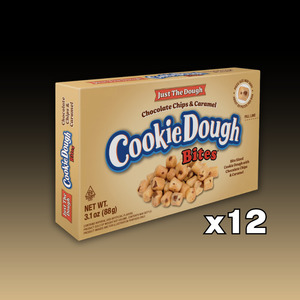Theatre Box: DATED - July 2026 Cookie Dough Bites Just The Dough Choc Chip & Caramel Theatre Box 12ct