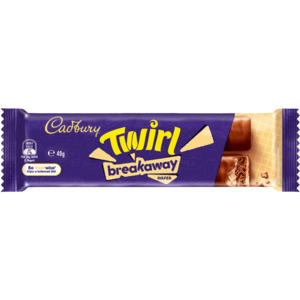Chocolate: Cadbury Twirl Breakaway Wafer Chocolate Bar 40g