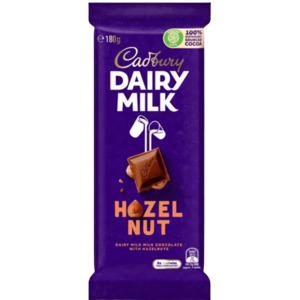 Chocolate: Cadbury Dairy Milk Hazelnut Chocolate Block 180g