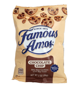 Famous Amos Chocolate Chip Cookies 2oz / 56g, Dated