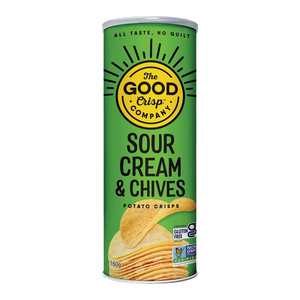 The Good Crisp Company Sour Cream & Chives 5.6oz / 160g, dated