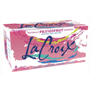 Drinks: La Croix Sparkling Water Passionfruit 355ml 8pk