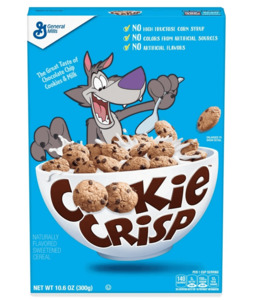 Cereal: Cookie Crisp Cereal 10.6oz / 300g (dated)
