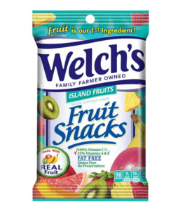 American Candy: Welch's Fruit Snacks Island Fruits 5oz / 142g, Dated
