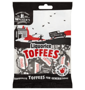 Uk Sweets: Walkers Liquorice Toffees 150g