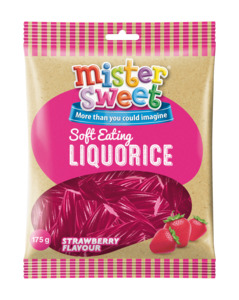 Mister Sweet Soft Eating Liquorice Strawberry 175g