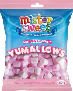 Mister Sweet Mini Pink & White Yumallows 150g