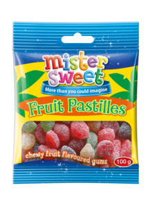 South African Sweets: Mister Sweet Fruit Pastilles 100g