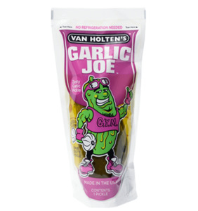 Products: Van Holten's Garlic Joe Zesty Garlic Pickle In a Pouch - Dated