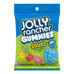 Jolly Rancher Gummies Sour Peg Bag 6.5oz / 184g, Dated