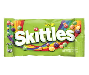 Skittles: Skittles Sours dated 1.8oz / 51g