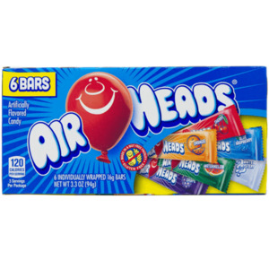 Airheads: Airheads 6 Flavors Theatre Box 3.3oz / 93.6g