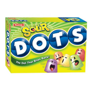 Tootsie Roll: Tootsie Roll Dots Sour Theatre Box 6oz / 170g