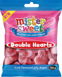 Mister Sweet: Mister Sweet Double Hearts 125g