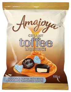 Amajoya Creamy Liquorice Toffee 100g, Dated