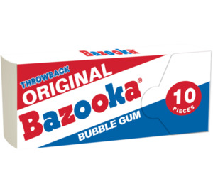 Bazooka Original Bubble Gum Wallet Pack 2.11oz / 60g, Dated