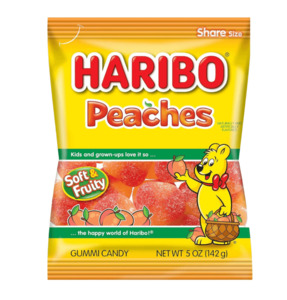 Haribo Peaches Gummy Candy 5oz / 142g