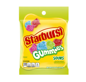 Starburst Sour Gummies Peg Bag 5oz / 141g
