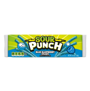 Sour Punch Blue Raspberry Straws Tray 4.5oz / 128g