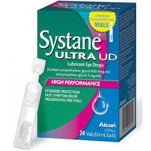 Systane Ultra UD Lubricant Eye Drops - 24 x 0.4mL Vials