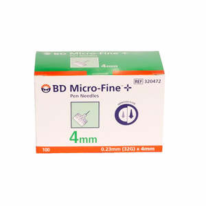 BD Micro-Fine Pen Needle 32g x 4mm - 100 Pack