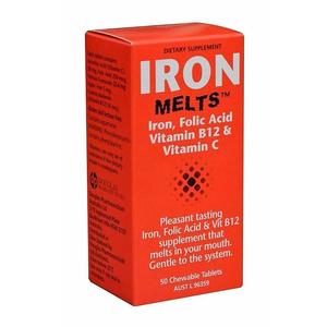 Health Wellbeing: Iron Melts - 50 Tablets