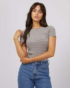 All About Eve Rib Stripe Tee
