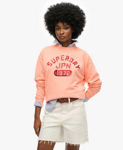 Superdry Embellished Varsity Loose Crew