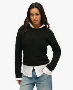 Superdry Fitted Cable Crew Neck Jumper