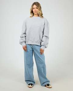 Sweatshirts: All About Eve Serif Oversized Box Crew