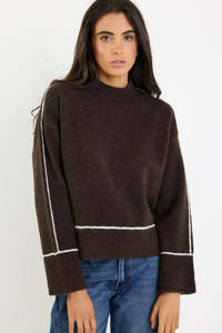 Knits: Stories Be Told Quest Contrast Detail Jumper