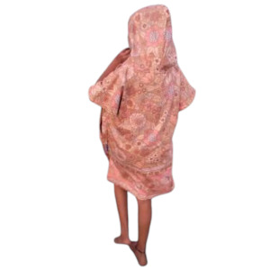 Childs Beach Poncho - Pink Peony