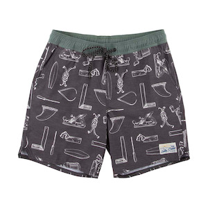 Sale In Menswear: Island Days Shorts - Black & White