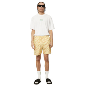 Sale In Menswear: Baywatch Atmosphere Organic Elastic Waist Shorts - Butter Stripe